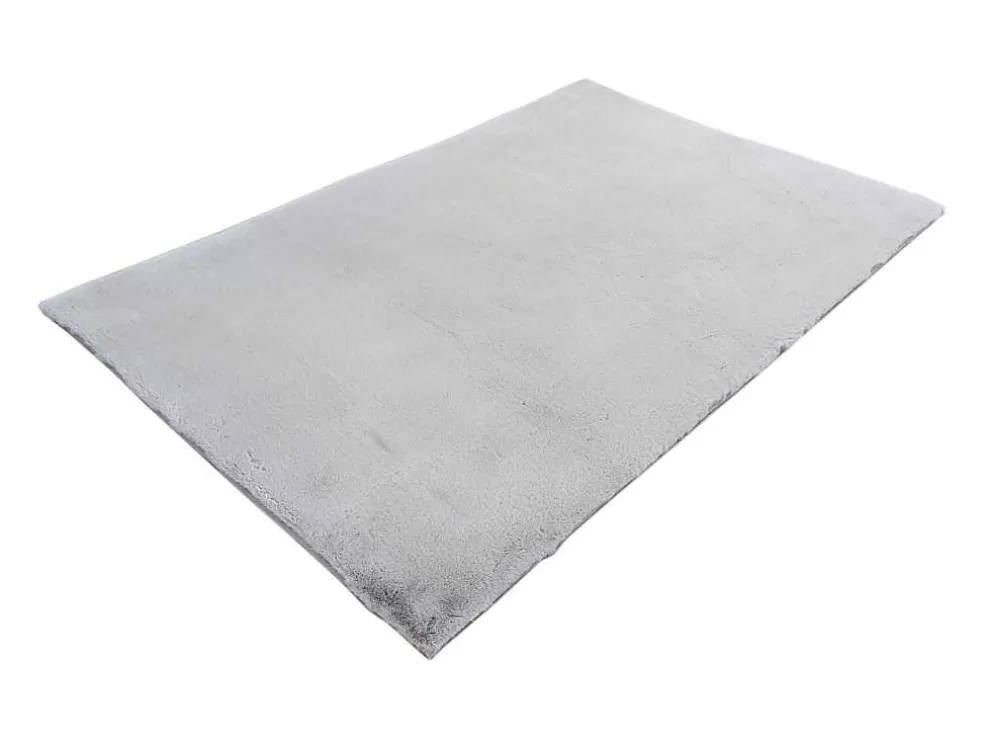 OZAIA Tapete Shaggy De Pelos Compridos Efeito Pele 160X230 Cm Cinza - Bunny* Tapete De Sala