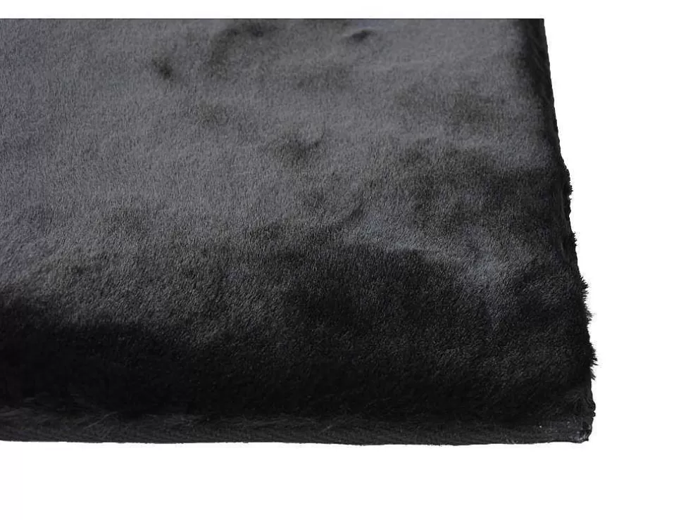 OZAIA Tapete Shaggy De Pelos Compridos Efeito Pele 160X230 Cm Preto - Bunny* Tapete De Sala