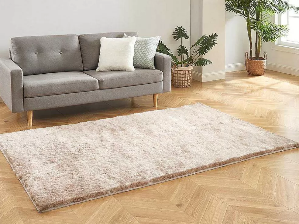 OZAIA Tapete Shaggy Dolce Taupe Reflexo Bege - Poliester - 140*200 Cm* Tapete De Sala