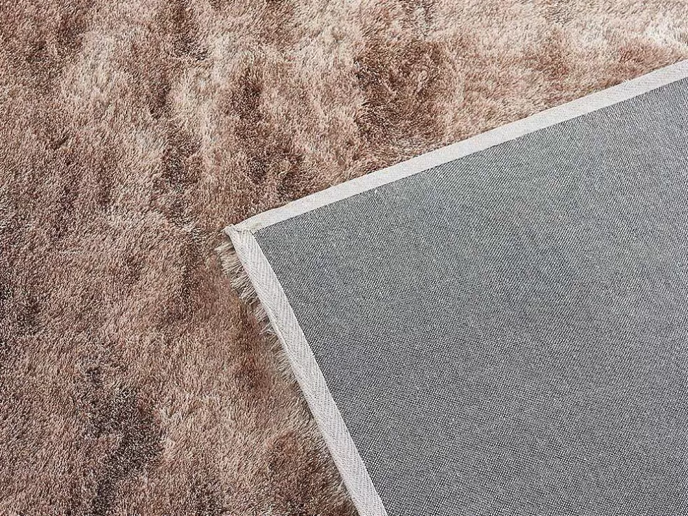 OZAIA Tapete Shaggy Dolce Taupe Reflexo Bege - Poliester 200*290 Cm* Tapete De Sala