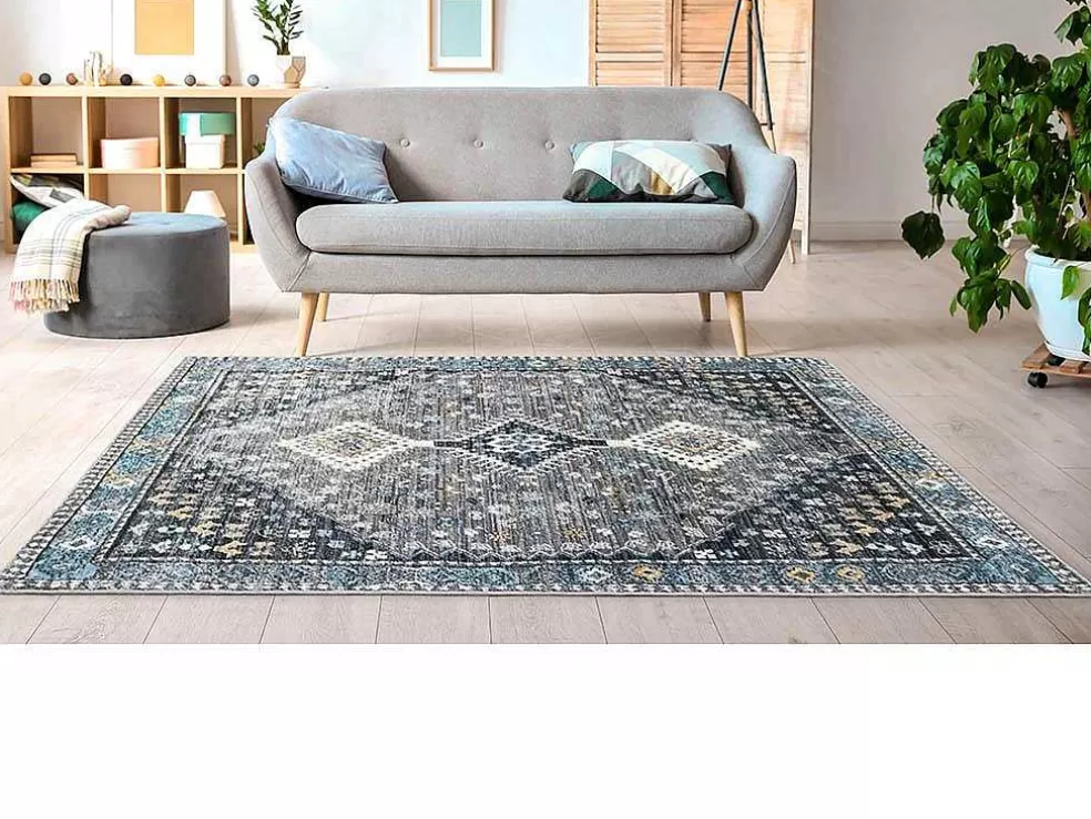 OZAIA Tapete Vintage Oriental 200 X 290 Cm Cinza - Clossy* Tapete Grande