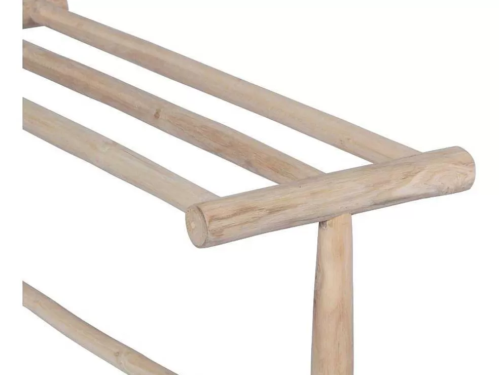 Vente-unique Toalheiro Com Pés Em Madeira De Teca Macica C. 80 Cm X L. 29 Cm X A. 75 Cm - Fodna* Acessórios De Casa De Banho