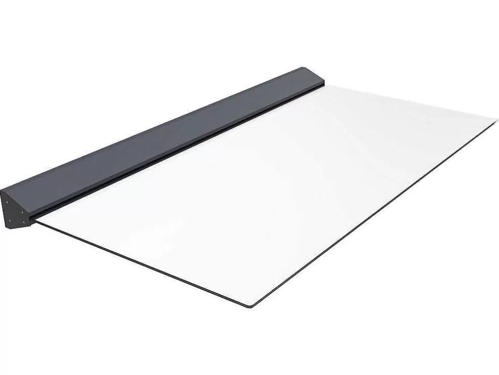 Vente-unique Toldo De Porta Em Aluminio 140X90 Cm Liso Com Leds - Luxama* Cobertura De Porta