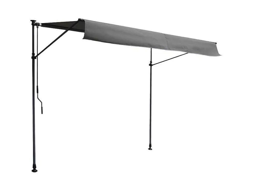 Happy Garden Toldo De Varanda Chene 3 1,2M - Tecido Antracite E Moldura Cinzenta* Toldo E Persiana De Exterior