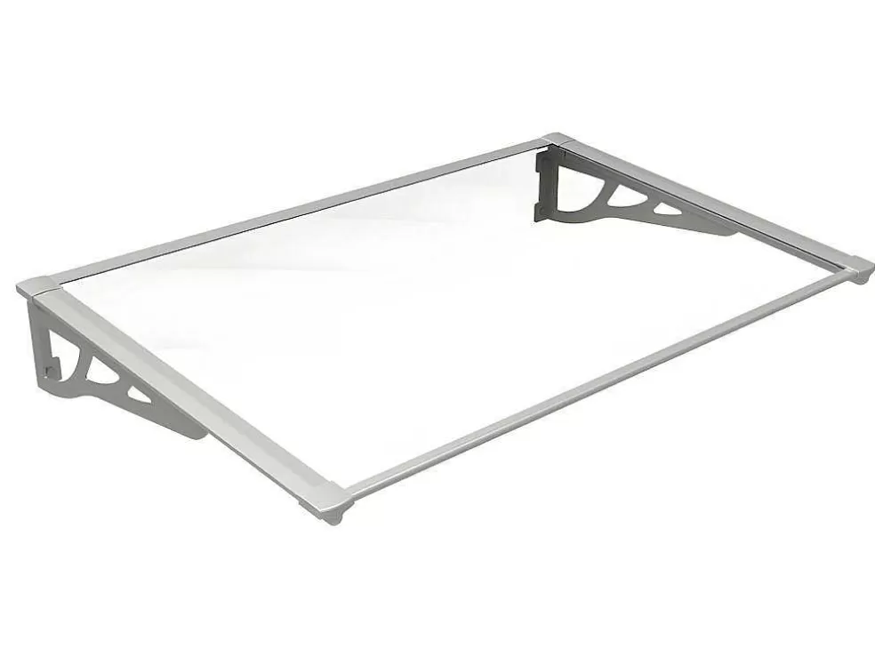 Vente-unique Toldo Em Aluminio Prateado - 120*90*22 Cm - Kepler* Cobertura De Porta