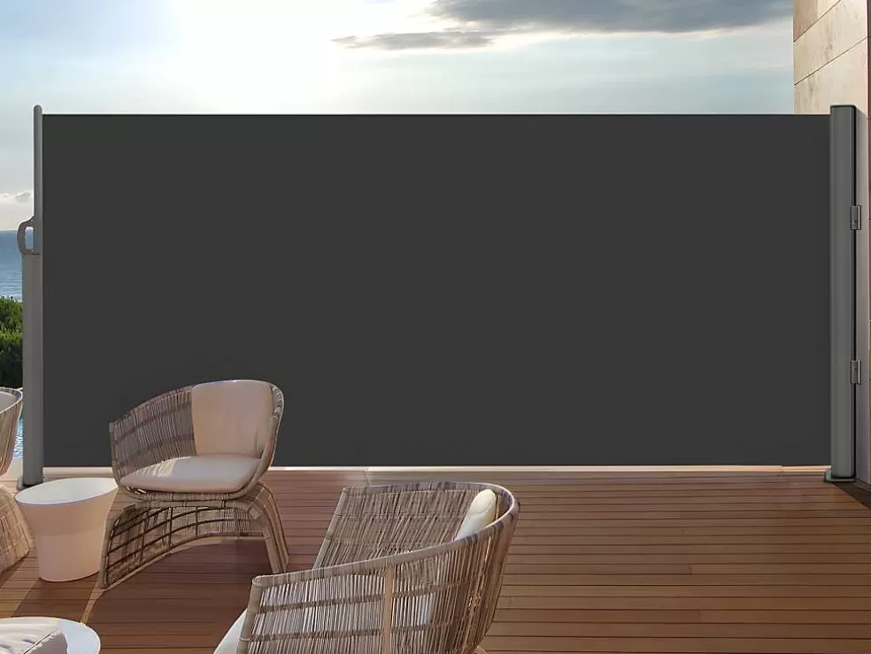 EXPERTLAND Toldo Lateral Opaco Extensivel Suela - Antracite - C300 X A180 Cm* Canico E Cerca