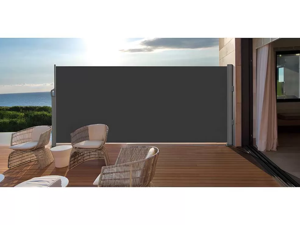 EXPERTLAND Toldo Lateral Opaco Extensivel Suela - Antracite - C300 X A180 Cm* Canico E Cerca