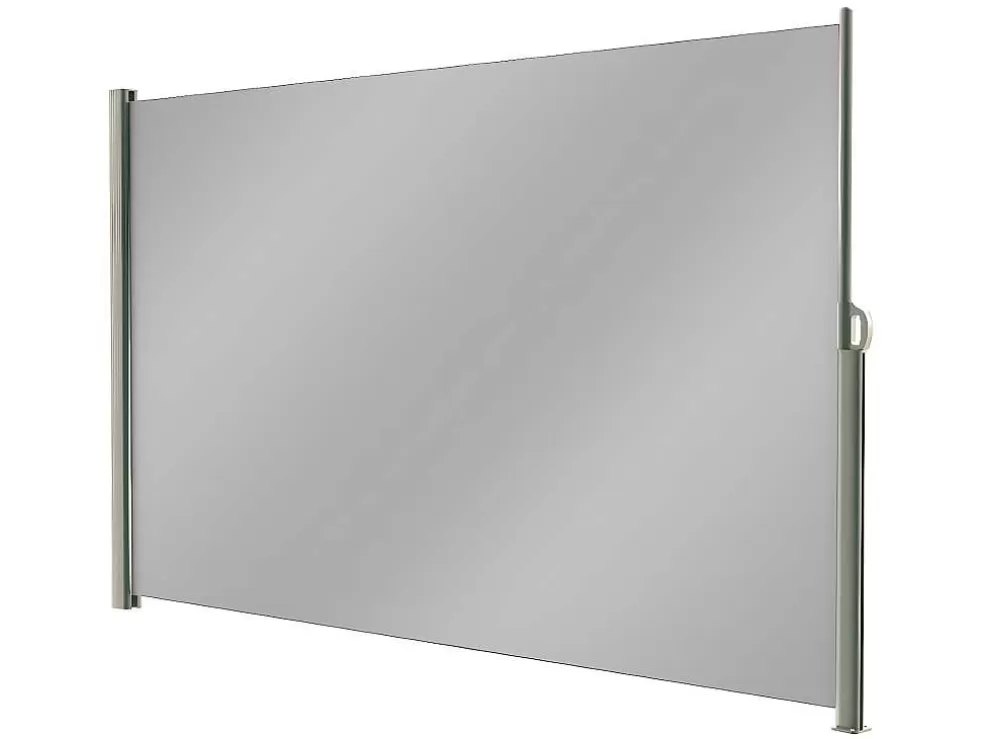 EXPERTLAND Toldo Lateral Opaco Extensivel Suela - Cinza Claro - C300 X A180 Cm* Canico E Cerca