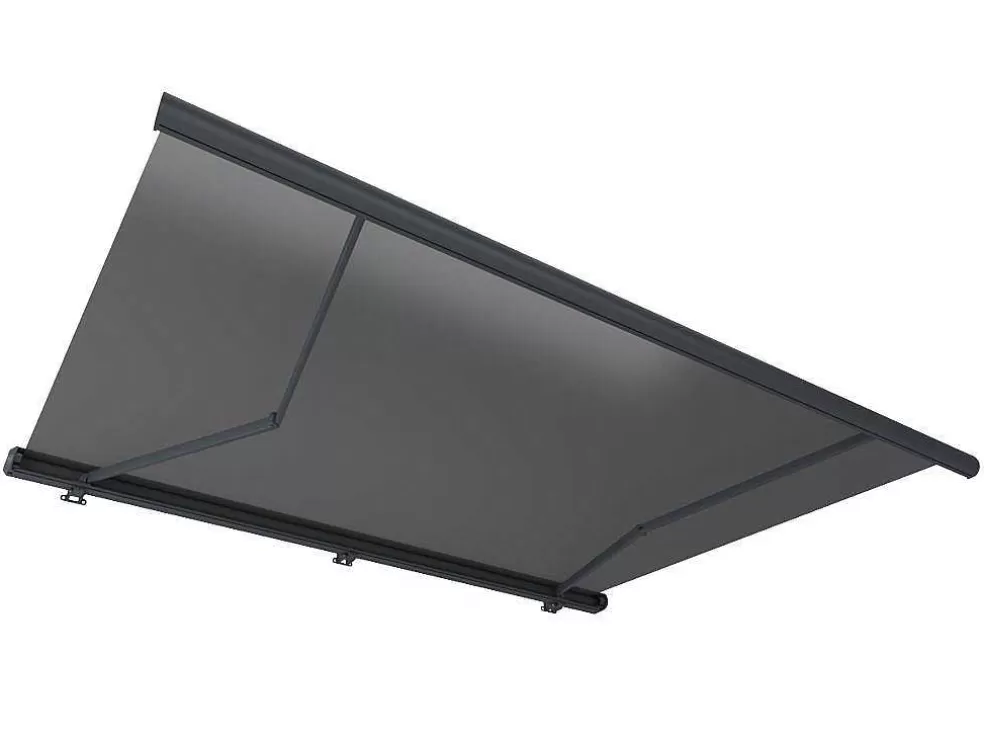 Vente-unique Toldo Retratil Motorizado Com Caixa Integral 5 X 3 M Antracite - Constela* Toldo E Persiana De Exterior