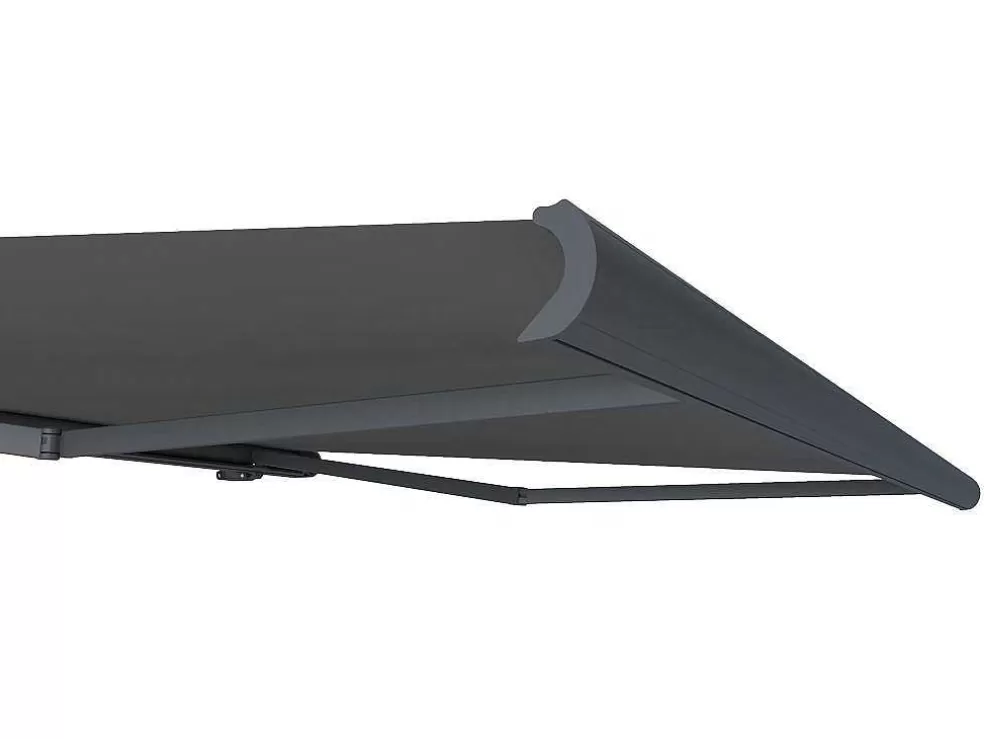 Vente-unique Toldo Retratil Motorizado Com Caixa Integral 4 X 3 M Antracite - Constela* Toldo E Persiana De Exterior