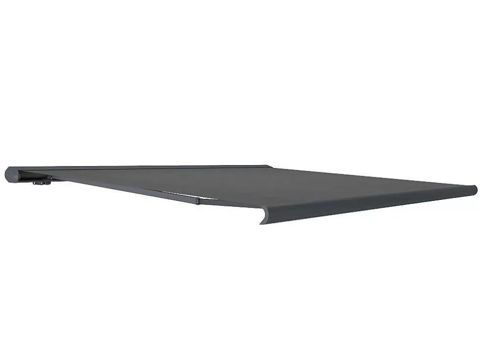 Vente-unique Toldo Retratil Motorizado Com Leds E Caixa Integral 5 X 3,5 M, Lona Acrilico Antracite - Galaxa* Toldo E Persiana De Exterior