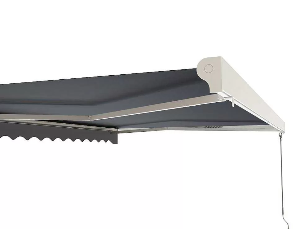 Vente-unique Toldo Retratil Motorizado Com Semicaixa 5 X 3 M Antracite - Cofana* Toldo E Persiana De Exterior