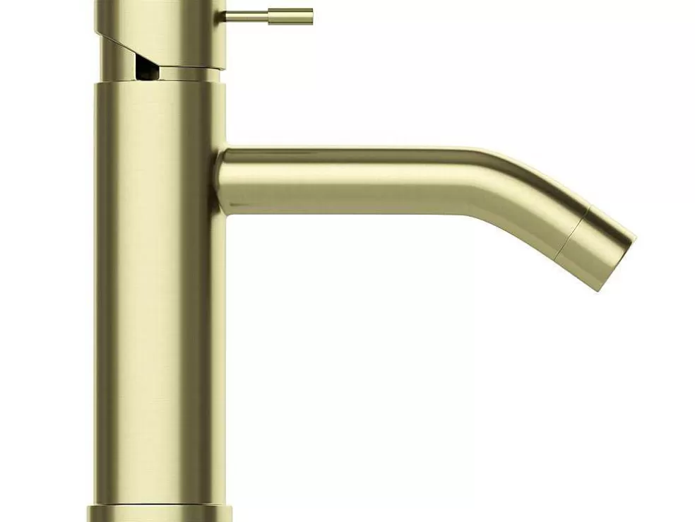 Shower & Design Torneira Misturadora Mecanica Arredondada, Dourada Acabamento Acetinado - Adour* Torneira