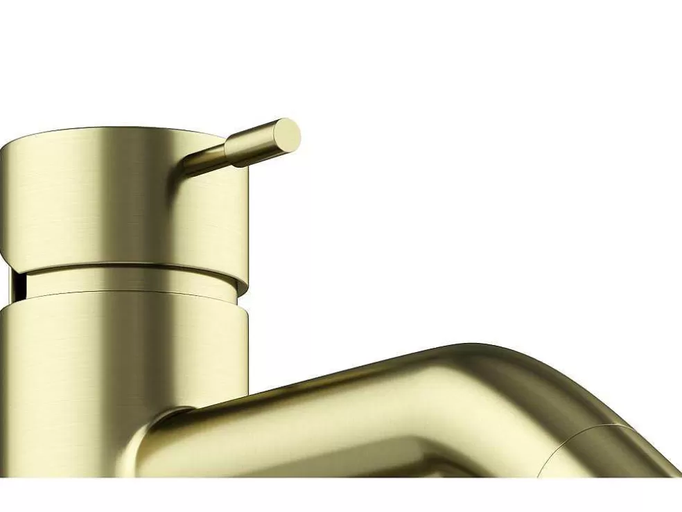 Shower & Design Torneira Misturadora Mecanica Arredondada, Dourada Acabamento Acetinado - Adour* Torneira