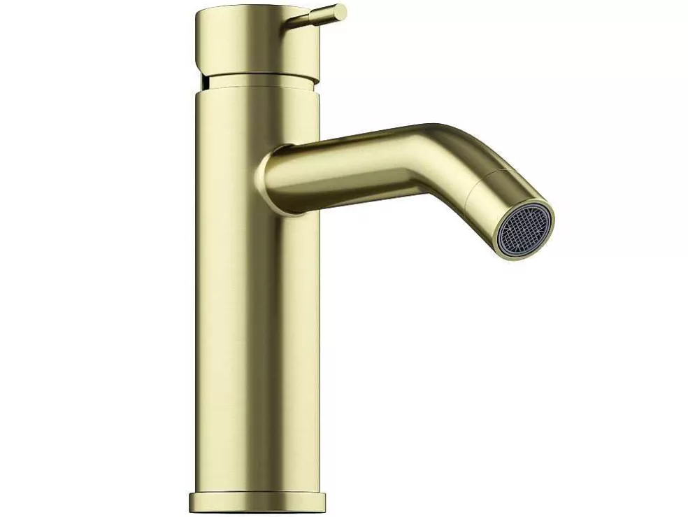 Shower & Design Torneira Misturadora Mecanica Arredondada, Dourada Acabamento Acetinado - Adour* Torneira