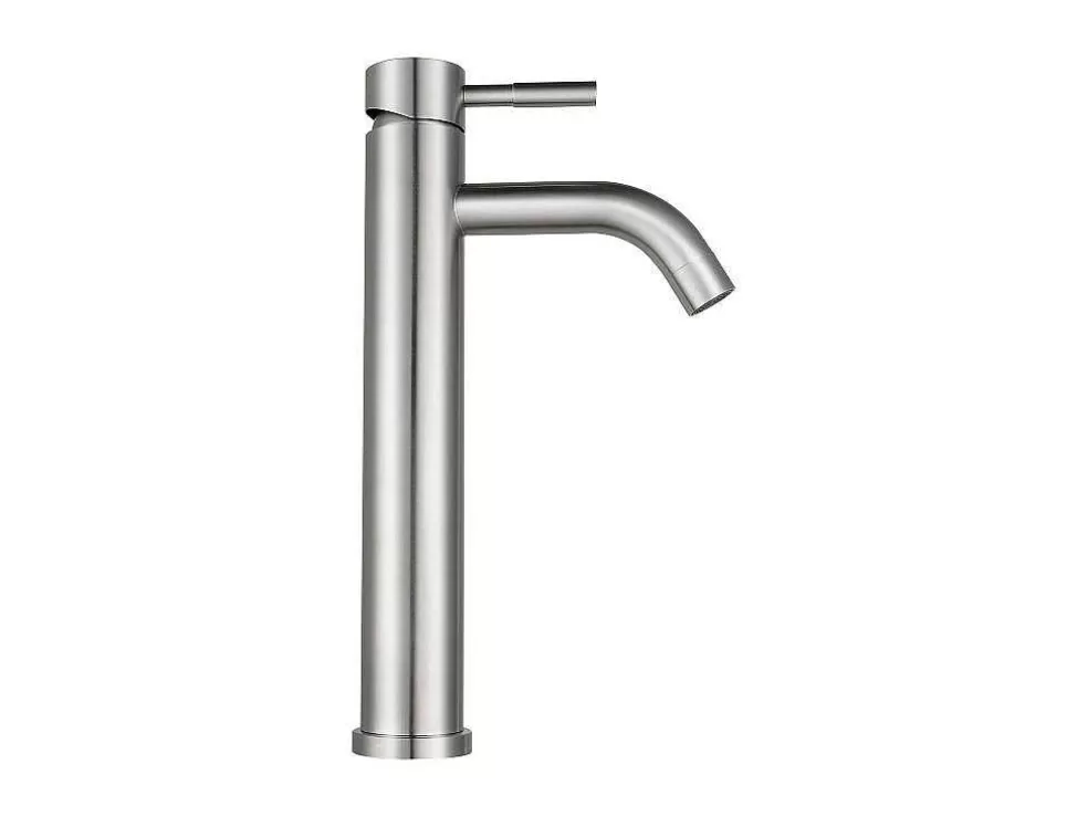 Shower & Design Torneira Misturadora Mecanica Arredondada Em Inox Cor Niquel Escovado A29,6 Cm - Salavan* Torneira