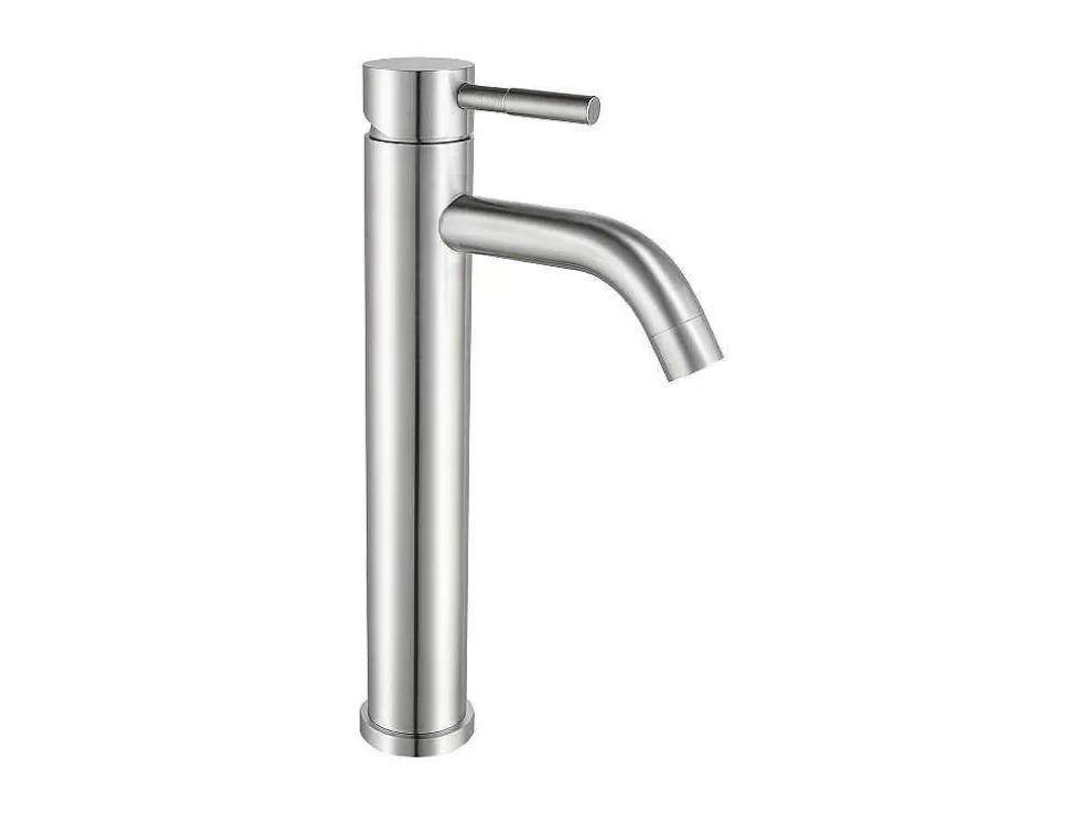 Shower & Design Torneira Misturadora Mecanica Arredondada Em Inox Cor Niquel Escovado A29,6 Cm - Salavan* Torneira