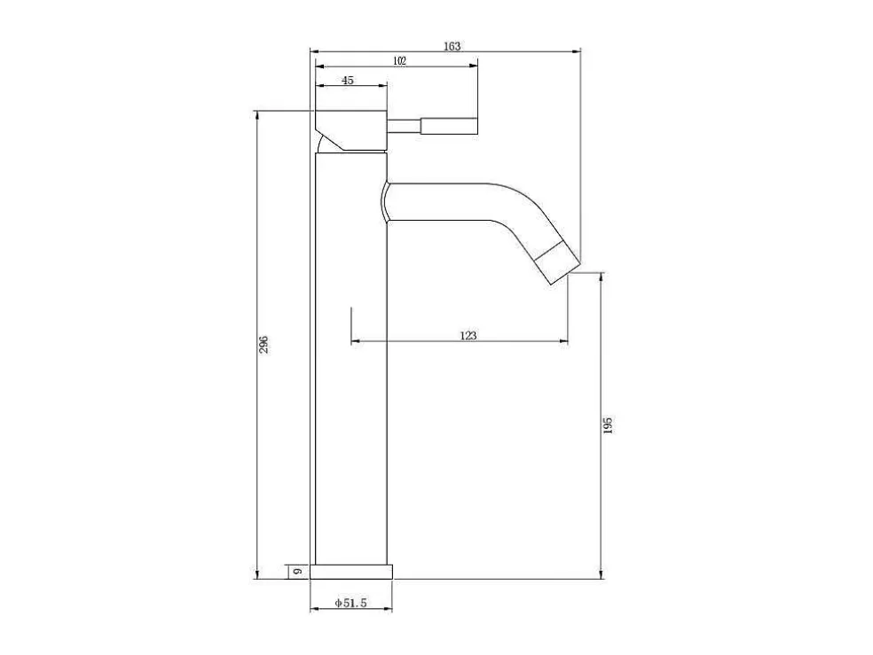 Shower & Design Torneira Misturadora Mecanica Arredondada Em Inox Escovado Preto Mate A29,6 Cm - Salavan* Torneira