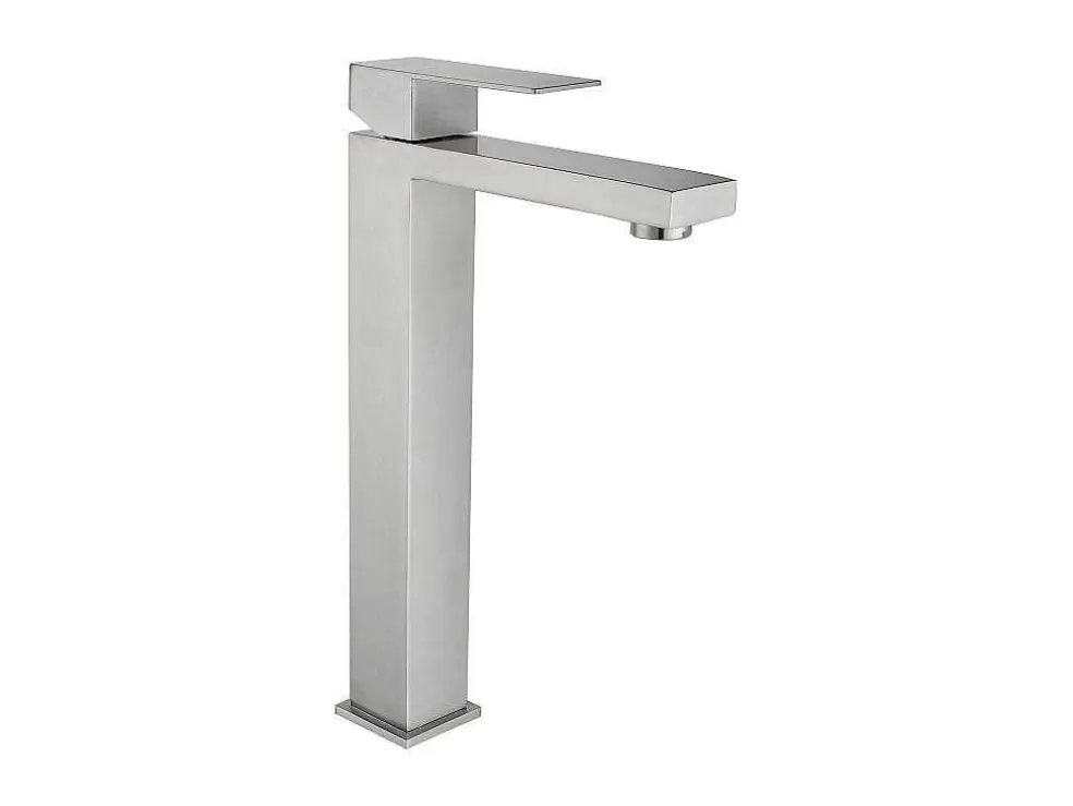 Shower & Design Torneira Misturadora Mecanica Quadrada Em Inox Cor Niquel Escovado A31 Cm - Canilas* Torneira