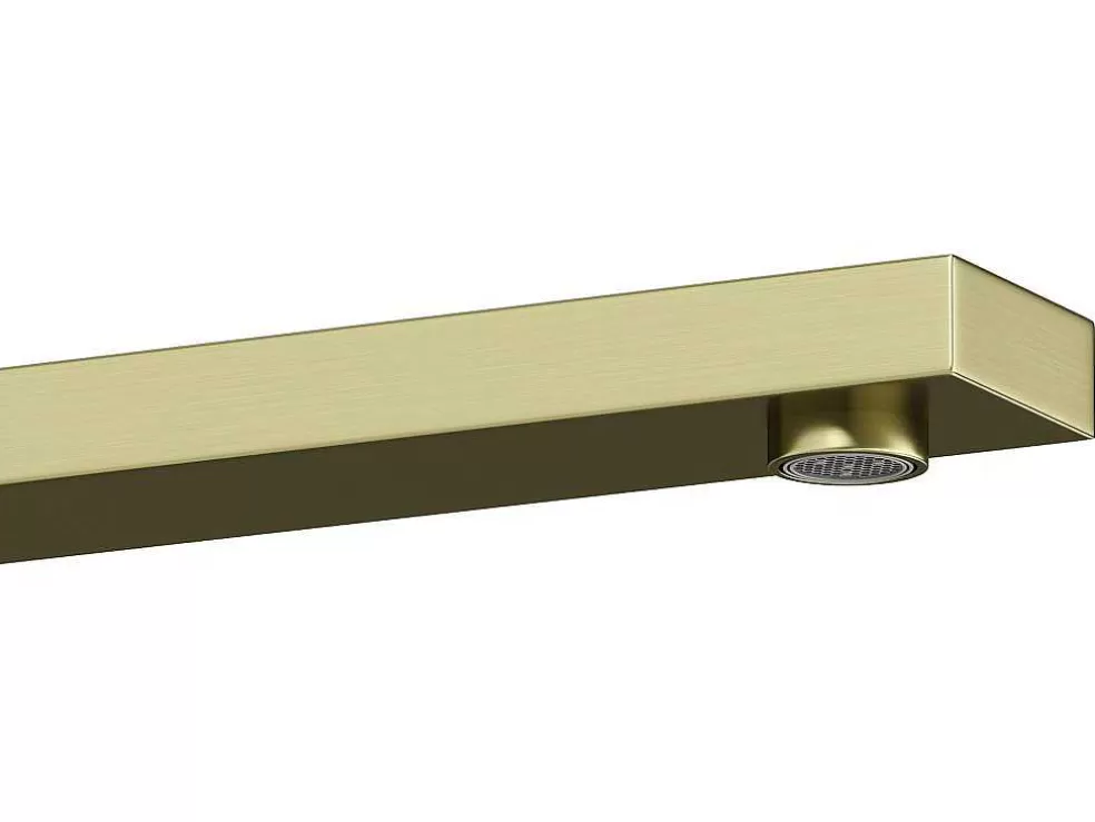 Shower & Design Torneira Misturadora Mecanica Quadrada Sobrelevada A29,5 Cm Dourado Acabamento Acetinado - Vipava* Torneira