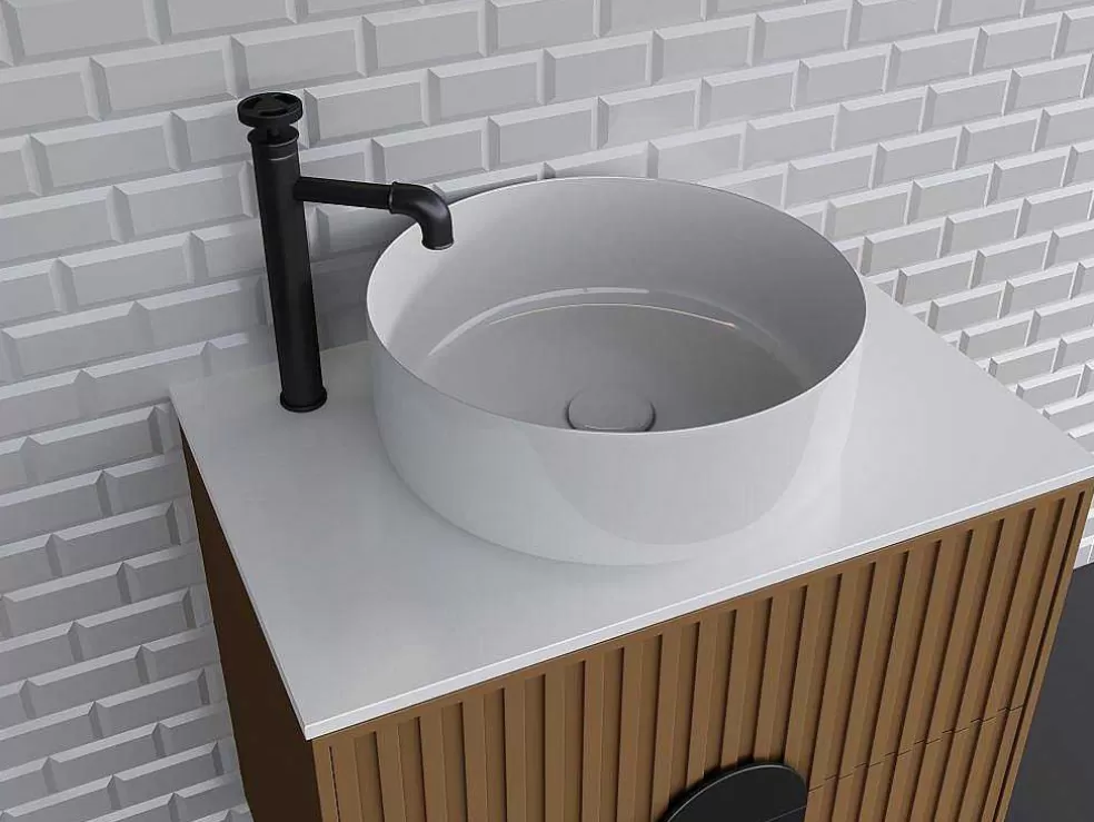 Shower & Design Torneira Misturadora Mecanica Sobrelevada A30,3 Cm Preto Mate - Kodva* Torneira