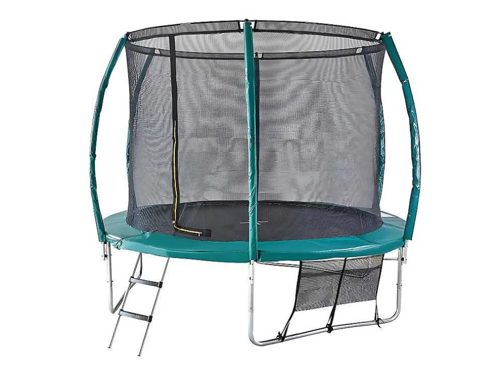 Vente-unique Trampolim Com Rede De Protecao Interior, Escada, Cobertura E Kit De Ancoragem De D. 305 Cm - Wallaby* Jogo De Exterior