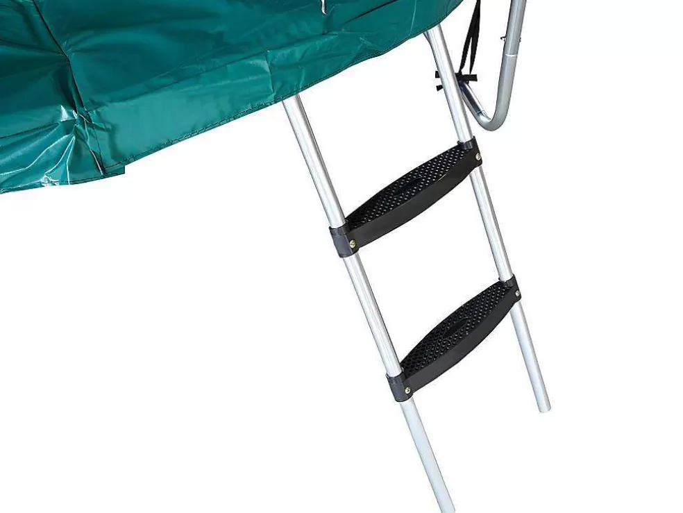 Vente-unique Trampolim Com Rede De Protecao Interior, Escada, Cobertura E Kit De Ancoragem De D.244 Cm - Wallaby* Jogo De Exterior