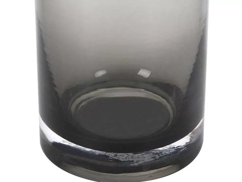 OZAIA Vaso Em Vidro De Cor D. 16,5 X A. 25 Cm Vidro Cinzento Fumado - Valoit* Promoções Decoração