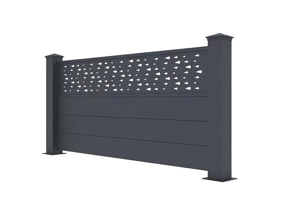 EXPERTLAND Vedacao Para Pousar De A.89 Cm Em Aluminio Com Motivos De C.189 Cm Cor Antracite - Bazio* Canico E Cerca