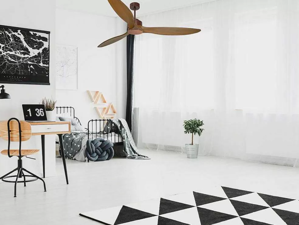 Purline Ventilador De Tecto O166 Cm Com Hipersilencio Wifi Reversivel* Ventilador