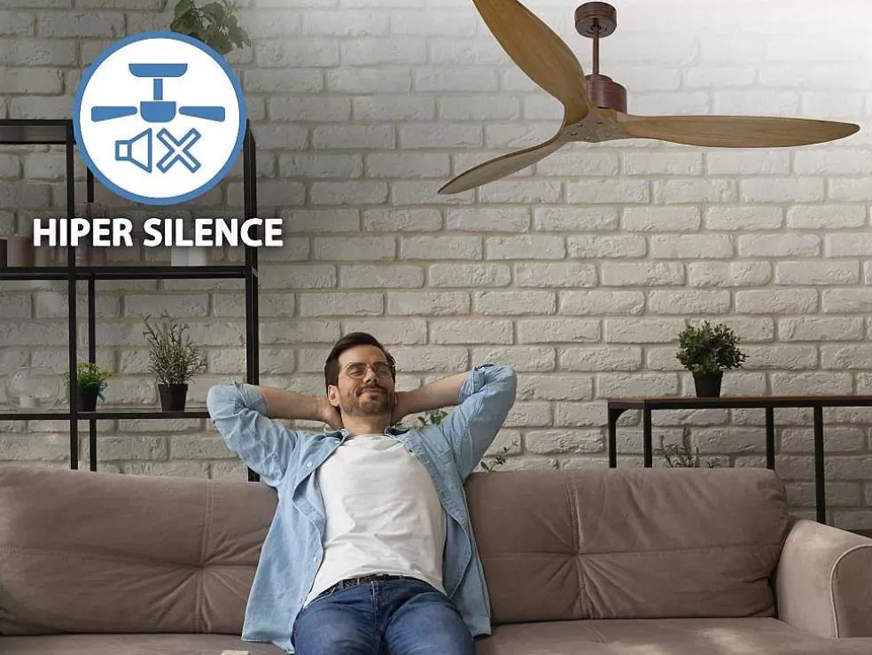 Purline Ventilador De Tecto O166 Cm Com Hipersilencio Wifi Reversivel* Ventilador