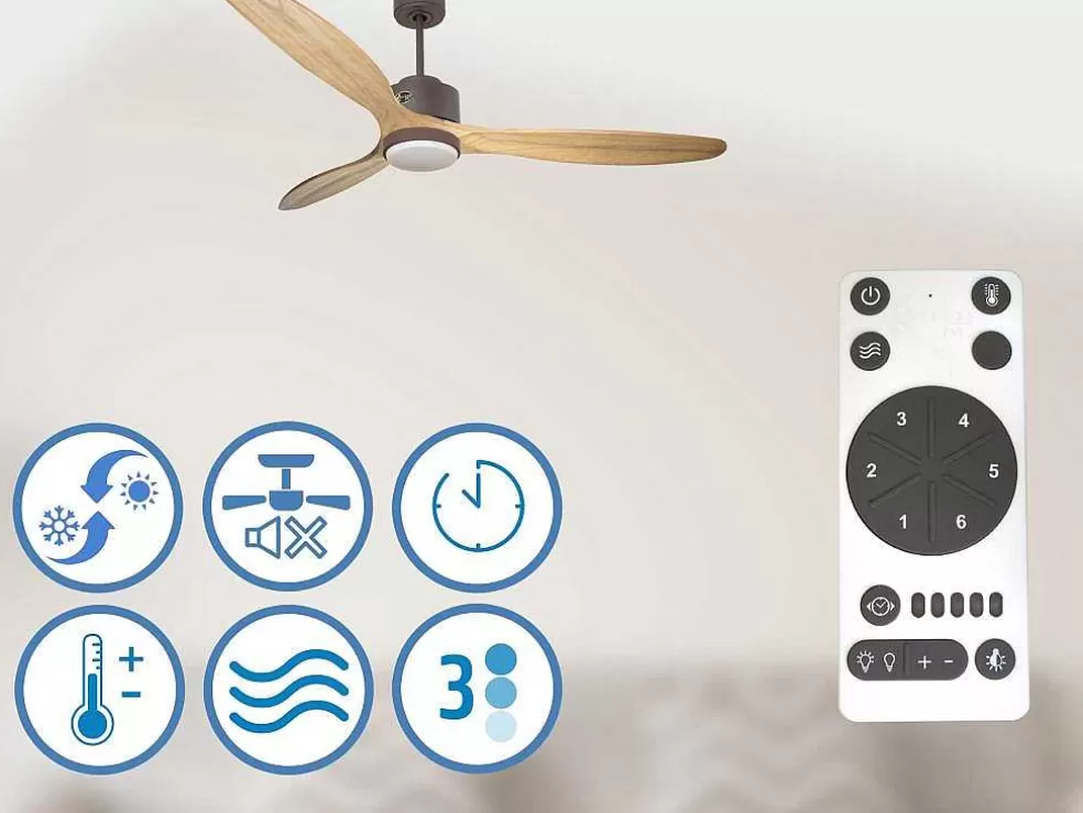 Purline Ventilador De Tecto O166 Cm Com Hipersilencio Wifi Reversivel* Ventilador