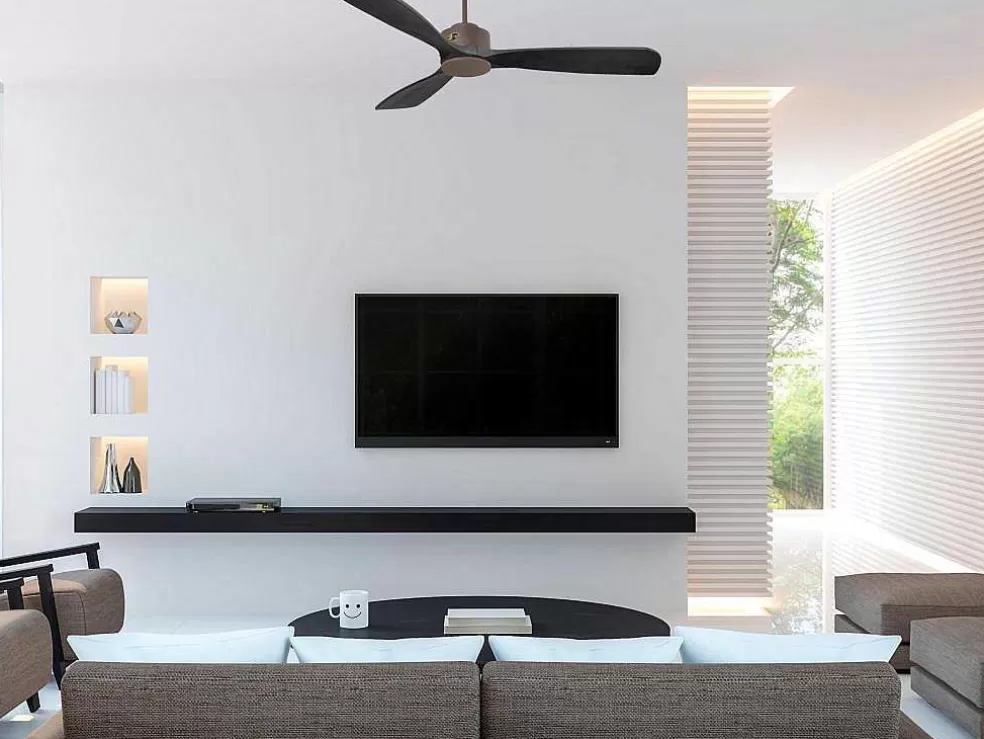 Purline Ventilador De Tecto O132 Cm Com Wifi Reversivel Hypersilence* Ventilador