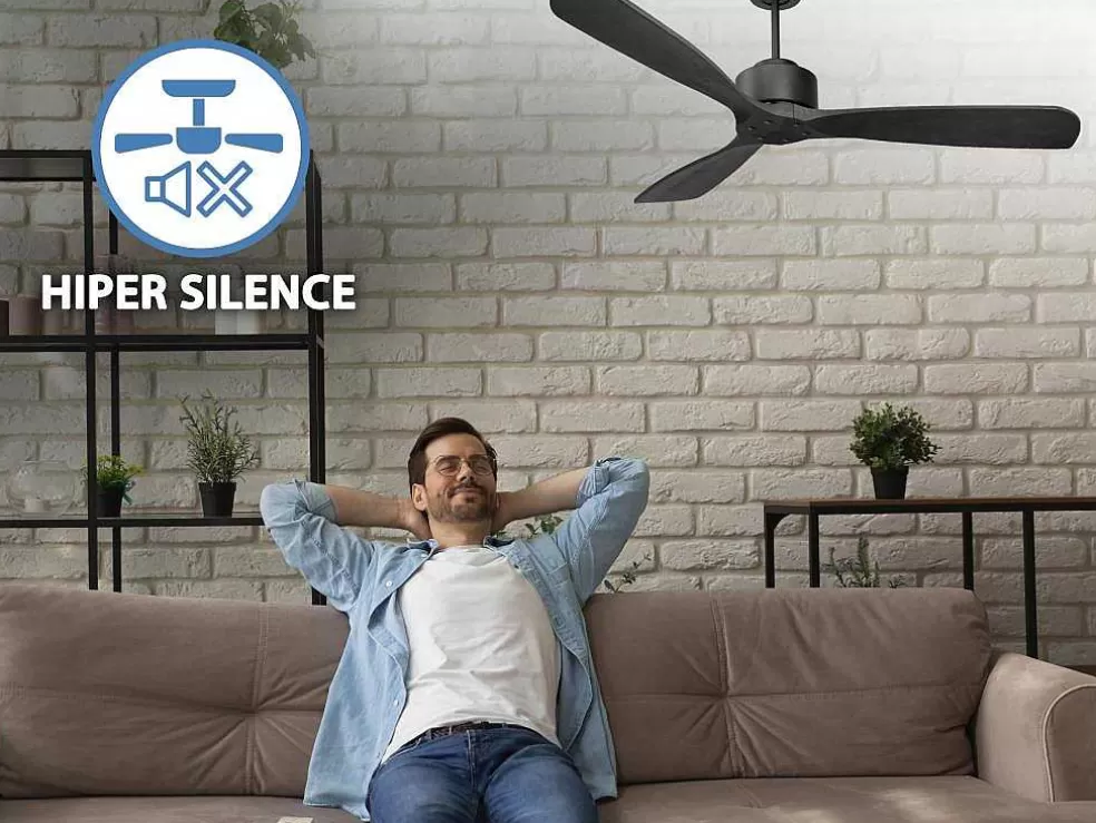 Purline Ventilador De Tecto O132 Cm Com Wifi Reversivel Hypersilence* Ventilador