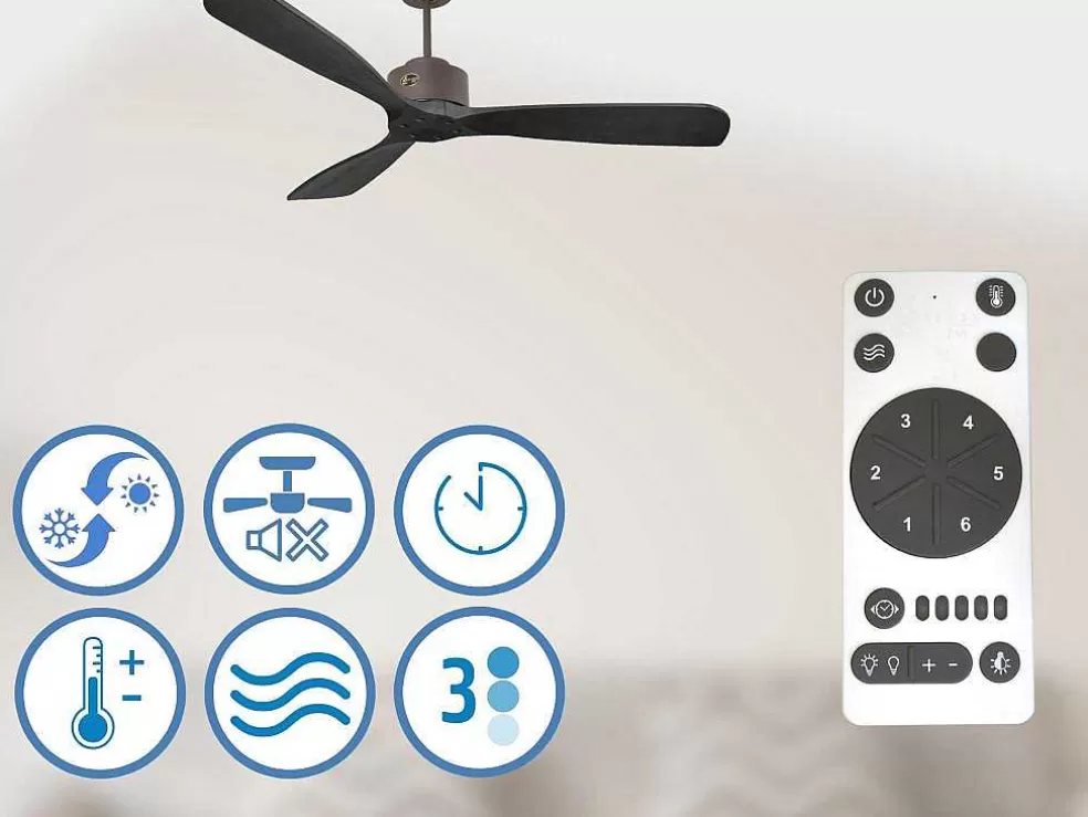 Purline Ventilador De Tecto O132 Cm Com Wifi Reversivel Hypersilence* Ventilador