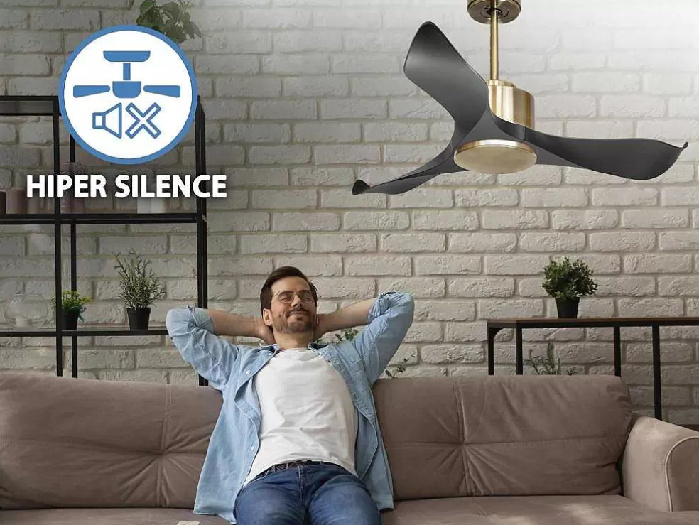 Purline Ventilador De Tecto Reversivel Termostato Regulavel Termostato Wifi Motor Dc Tectos Inclinados Controlo Remoto Adaptador De Luz De Tres Tons 2/3 Laminas Memória Hipersilenciosa* Ventilador
