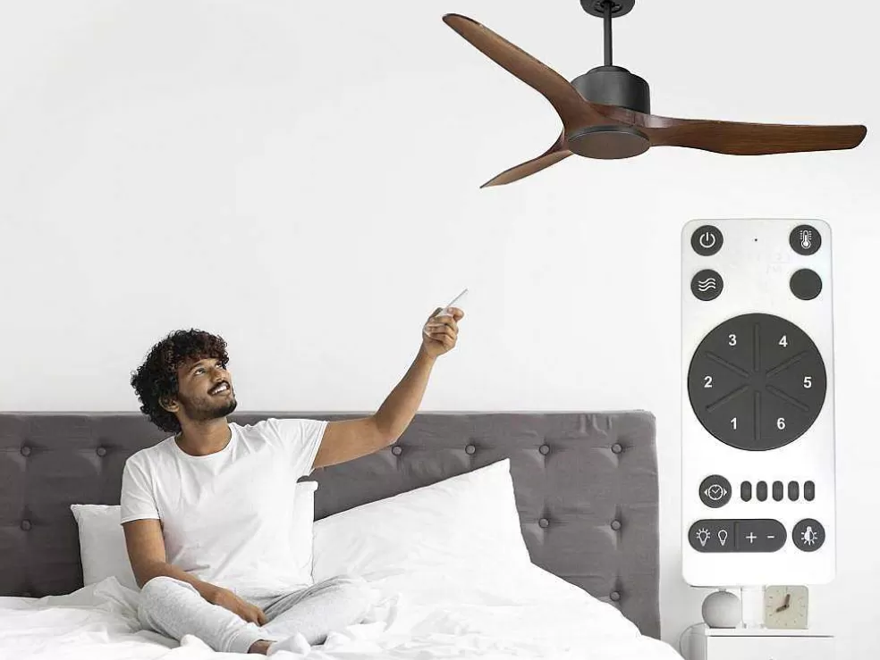 Purline Ventilador De Tecto Reversivel Termostato Regulavel Termostato Wifi Motor Dc Tectos Inclinados Controlo Remoto Adaptador De Luz De Tres Tons 2/3 Laminas Memória Hipersilenciosa* Ventilador