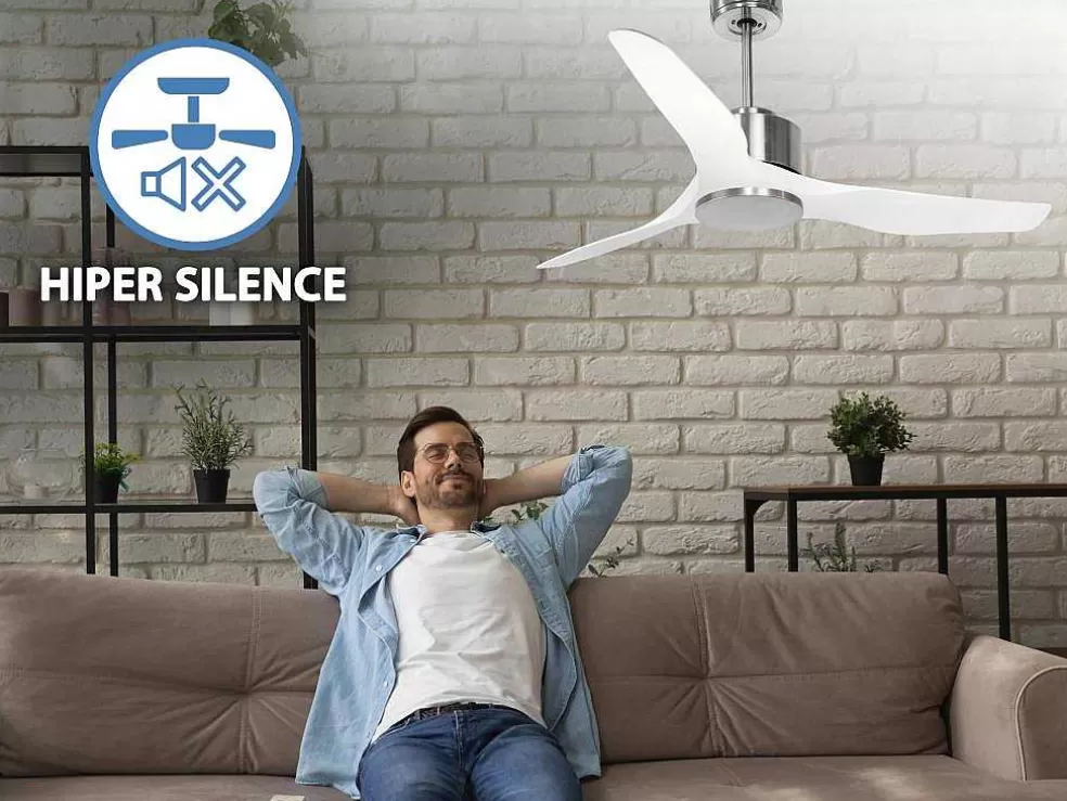 Purline Ventilador De Tecto Reversivel Termostato Regulavel Termostato Wifi Motor Dc Tectos Inclinados Controlo Remoto Adaptador De Luz De Tres Tons 2/3 Laminas Memória Hipersilenciosa* Ventilador