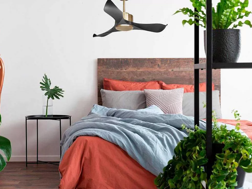Purline Ventilador De Tecto Reversivel Termostato Regulavel Termostato Wifi Motor Dc Tectos Inclinados Controlo Remoto Adaptador De Luz De Tres Tons 2/3 Laminas Memória Hipersilenciosa* Ventilador