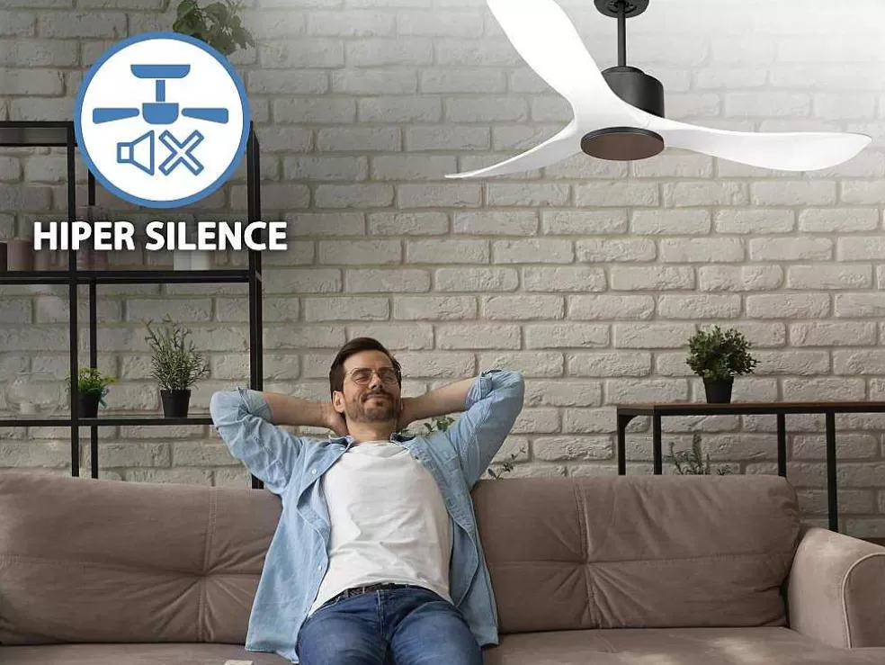 Purline Ventilador De Tecto Reversivel Termostato Regulavel Termostato Wifi Motor Dc Tectos Inclinados Controlo Remoto Luz De Tres Tons Memória Hipersilenciosa* Ventilador