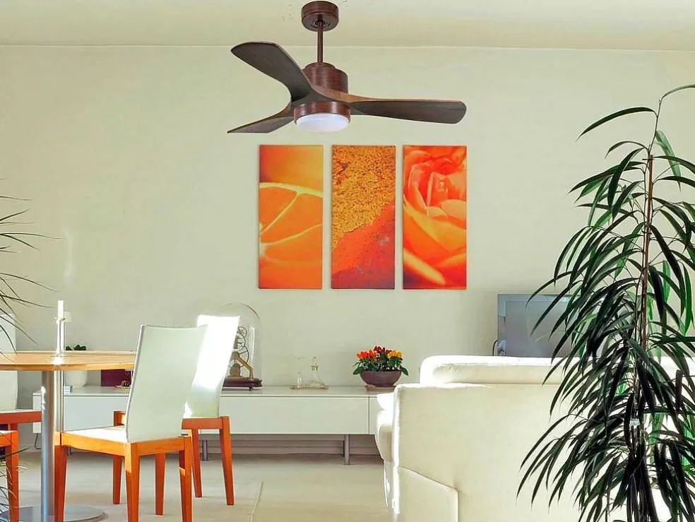 Purline Ventilador De Tecto Reversivel Termostato Regulavel Termostato Wifi Motor Dc Tectos Inclinados Controlo Remoto Luz De Tres Tons Memória Hipersilenciosa* Ventilador