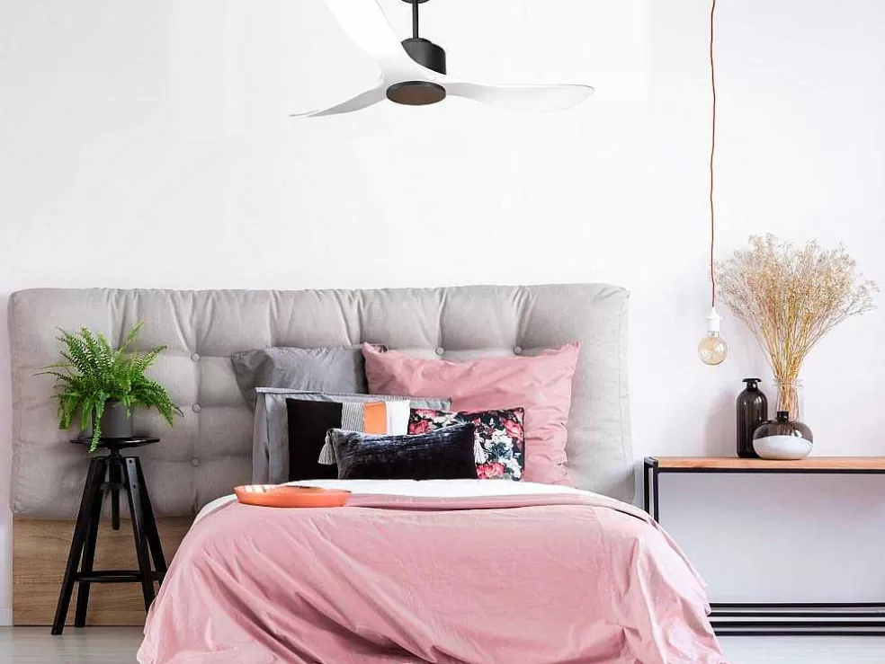 Purline Ventilador De Tecto Reversivel Termostato Regulavel Termostato Wifi Motor Dc Tectos Inclinados Controlo Remoto Luz De Tres Tons Memória Hipersilenciosa* Ventilador