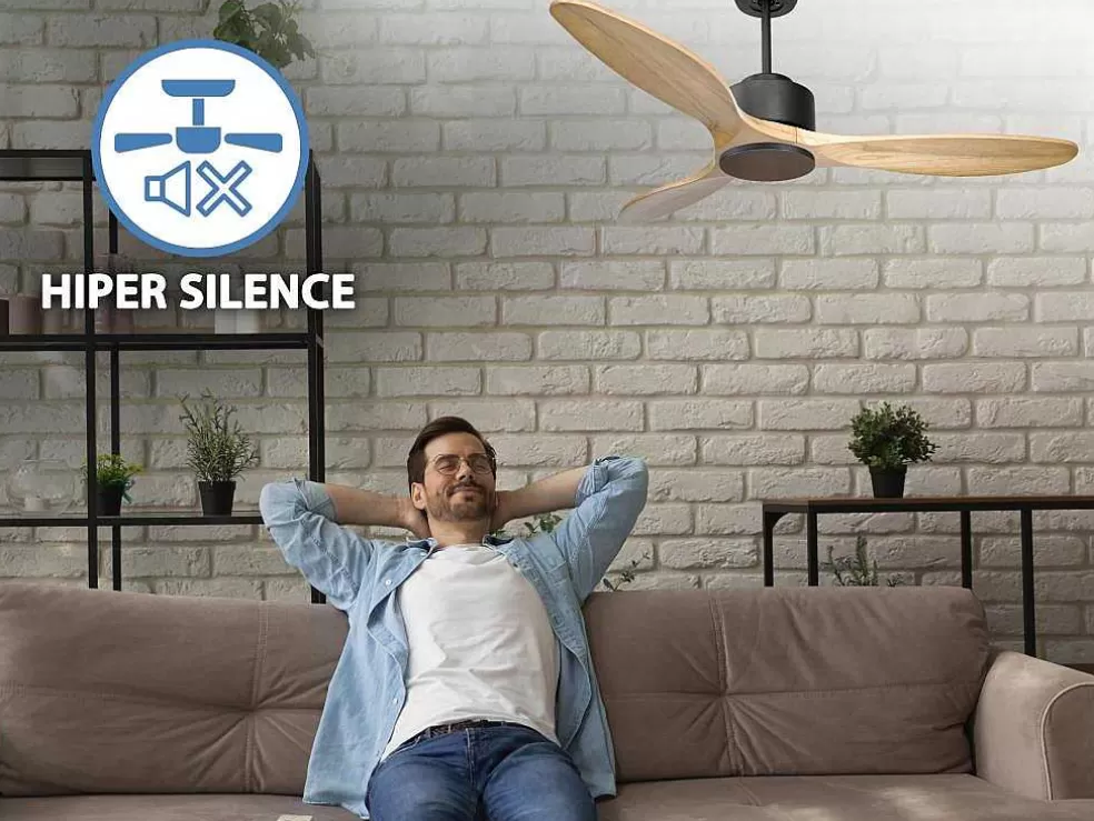 Purline Ventilador De Tecto Reversivel Termostato Regulavel Termostato Wifi Motor Dc Tectos Inclinados Controlo Remoto Luz De Tres Tons Memória Hipersilenciosa* Ventilador