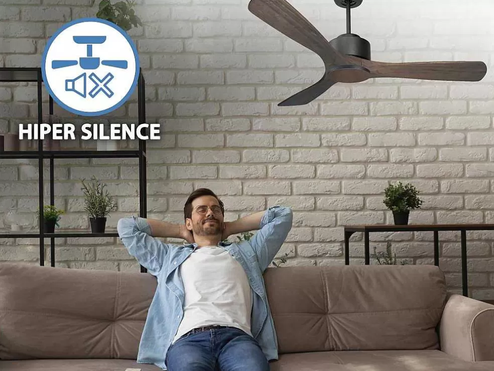 Purline Ventilador De Tecto Reversivel Termostato Regulavel Termostato Wifi Motor Dc Tectos Inclinados Controlo Remoto Luz De Tres Tons Memória Hipersilenciosa* Ventilador