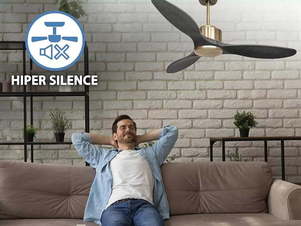 Purline Ventilador De Tecto Reversivel Termostato Regulavel Termostato Wifi Motor Dc Tectos Inclinados Controlo Remoto Luz De Tres Tons Memória Hipersilenciosa* Ventilador