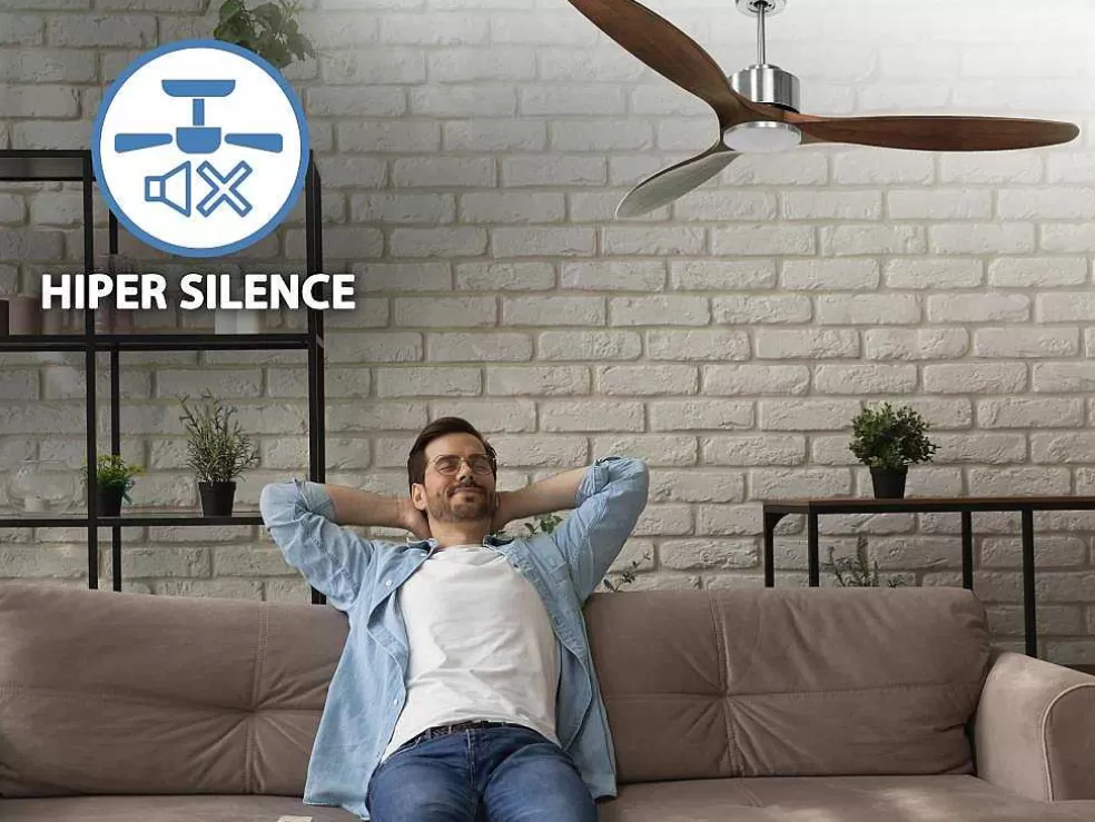 Purline Ventilador De Tecto Reversivel Termostato Regulavel Termostato Wifi Motor Dc Tectos Inclinados Controlo Remoto Luz De Tres Tons Memória Hipersilenciosa* Ventilador