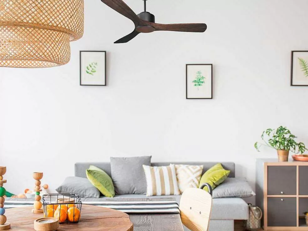 Purline Ventilador De Tecto Reversivel Termostato Regulavel Termostato Wifi Motor Dc Tectos Inclinados Controlo Remoto Luz De Tres Tons Memória Hipersilenciosa* Ventilador