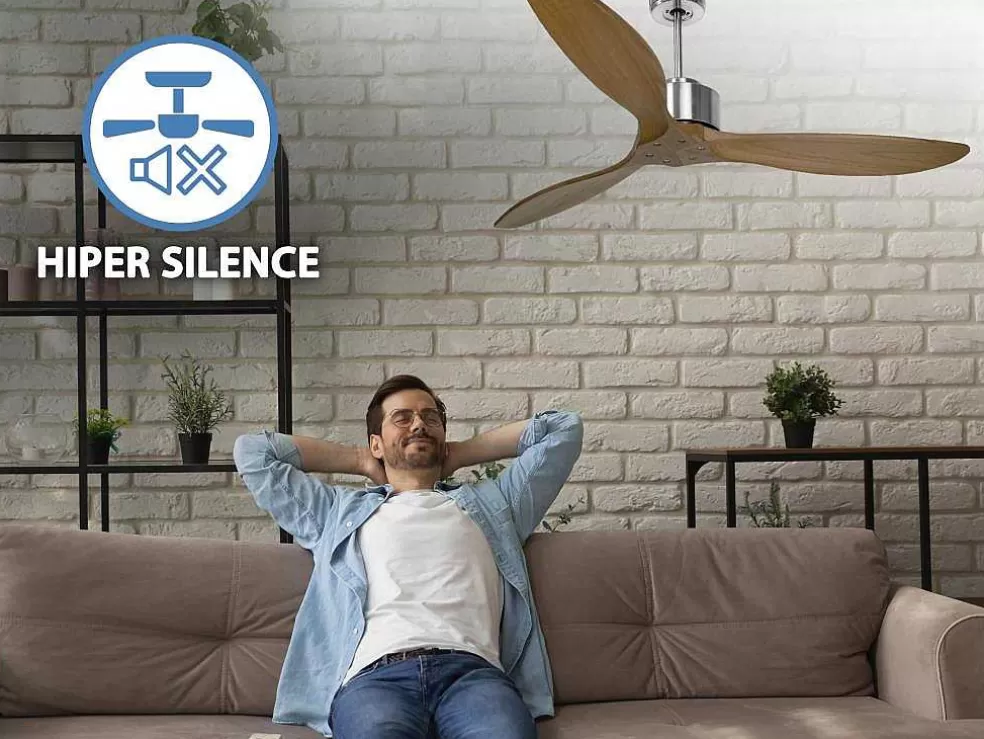 Purline Ventilador De Tecto Reversivel Termostato Reversivel Motor Wifi Tectos Dc Hypersilence Memory Fullwood* Ventilador