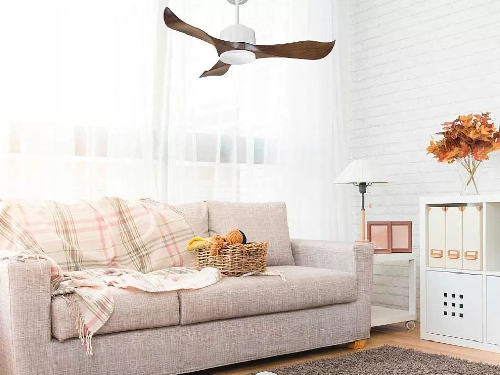 Purline Ventilador De Tecto Reversivel Termostato Reversivel Regulavel Wifi Motor Dc Laminas De Tecto Inclinadas Memória Hypersilence* Ventilador