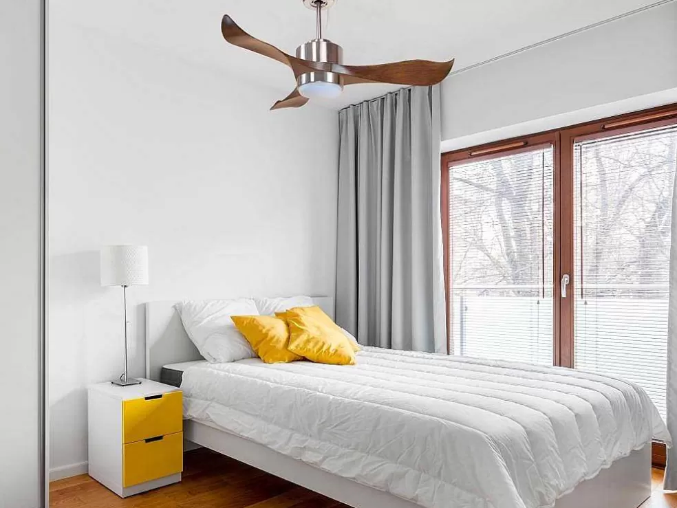 Purline Ventilador De Tecto Reversivel Termostato Reversivel Regulavel Wifi Motor Dc Laminas De Tecto Inclinadas Memória Hypersilence* Ventilador